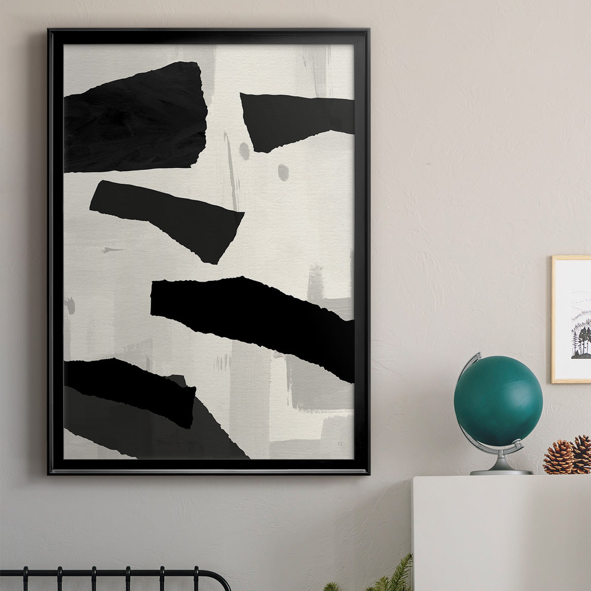 Mountain Paths II - Modern Framed Canvas Print