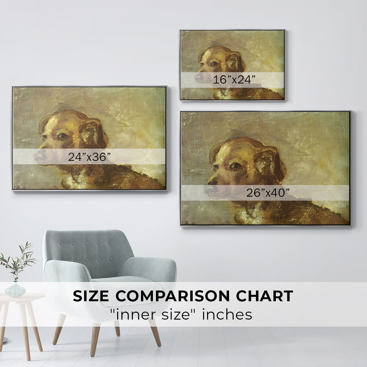 Cliper, the Artist's Dog, 1895 - Floater Framed Canvas Print