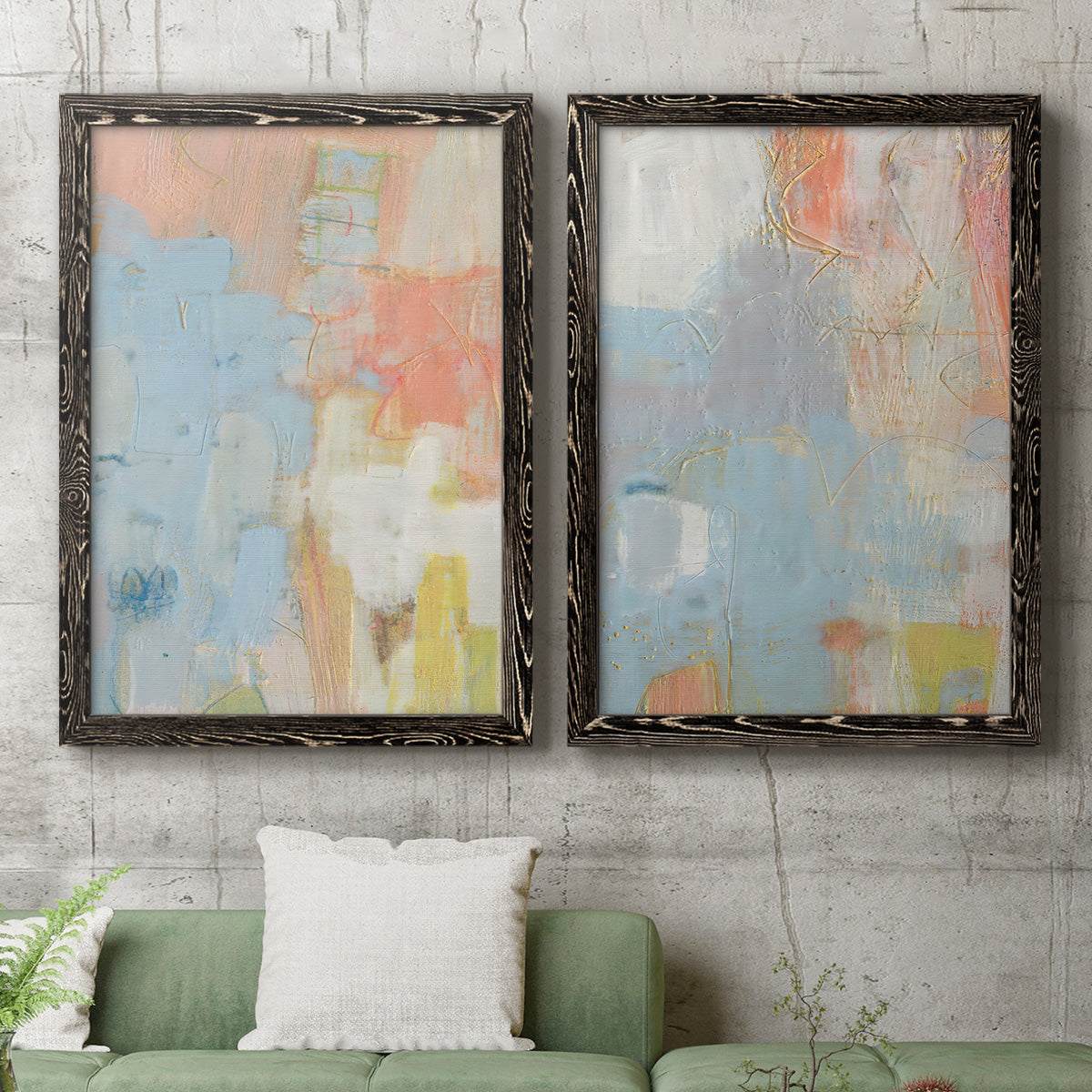 Cully I - Premium Framed Canvas 2 Piece Set - Ready to Hang