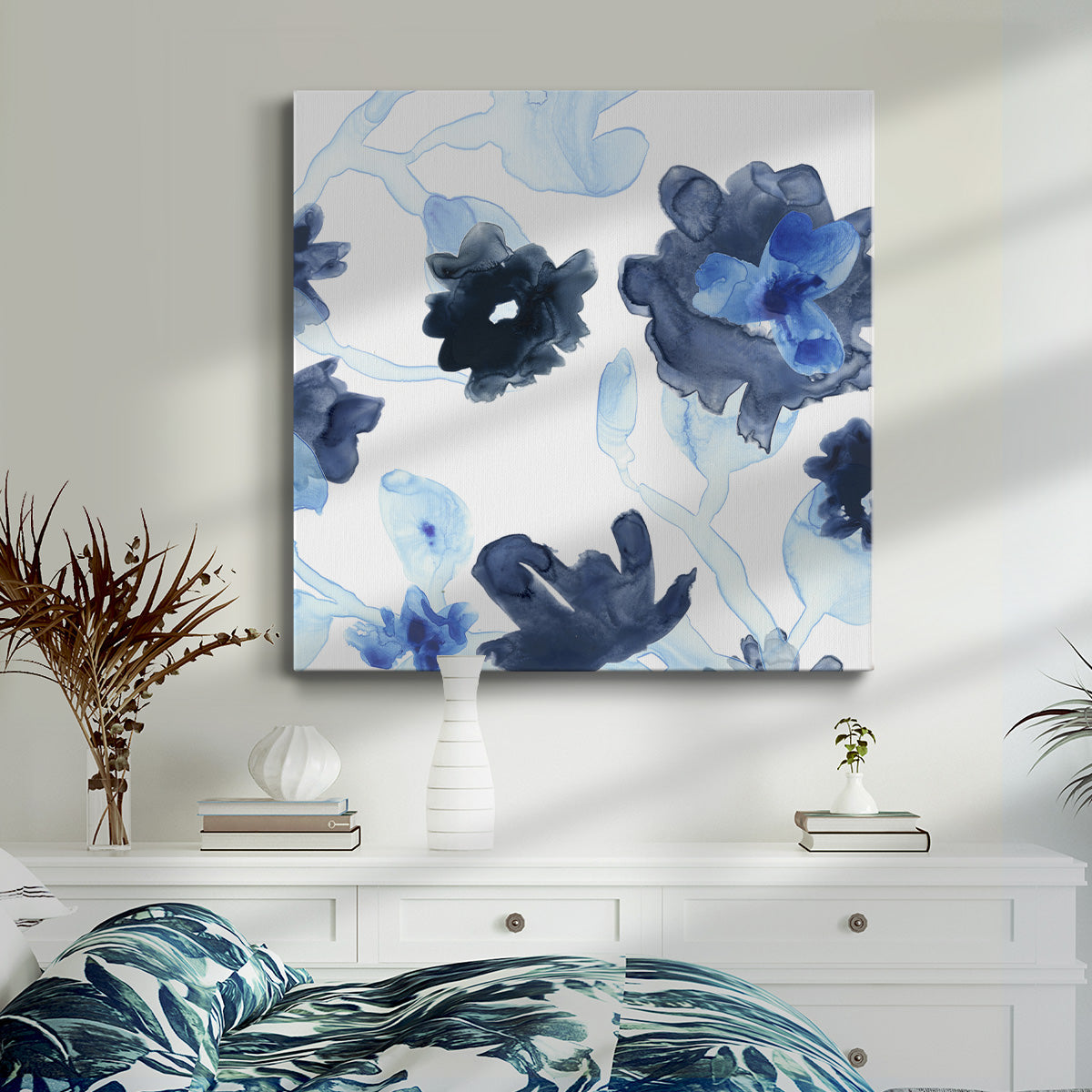 Blue Gossamer Garden III - Canvas Art Print