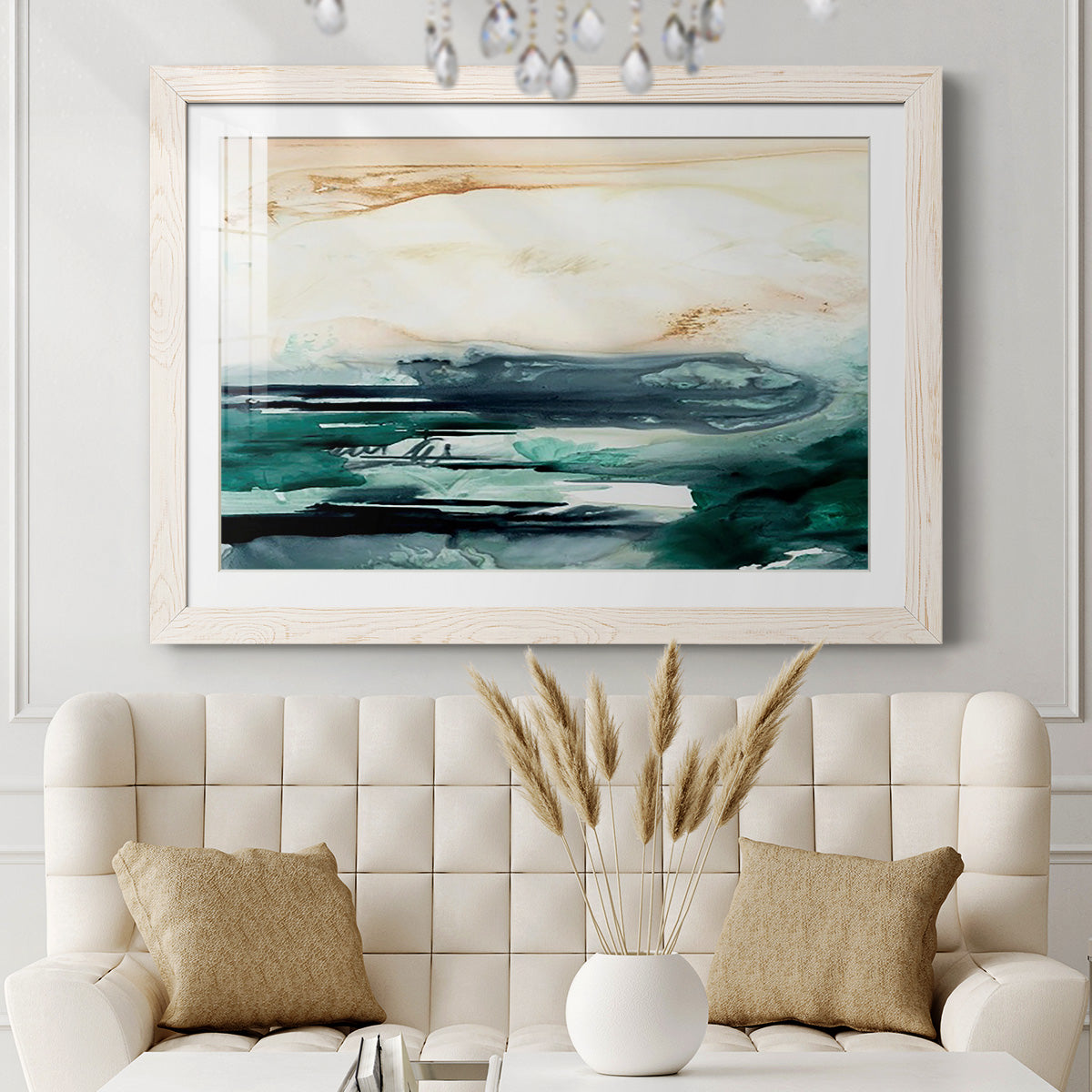 Sea Foam Flow II - Barnwood Framed Art Print