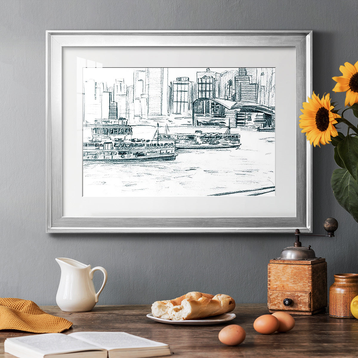 Ferryboats I Premium Framed Print - Ready to Hang