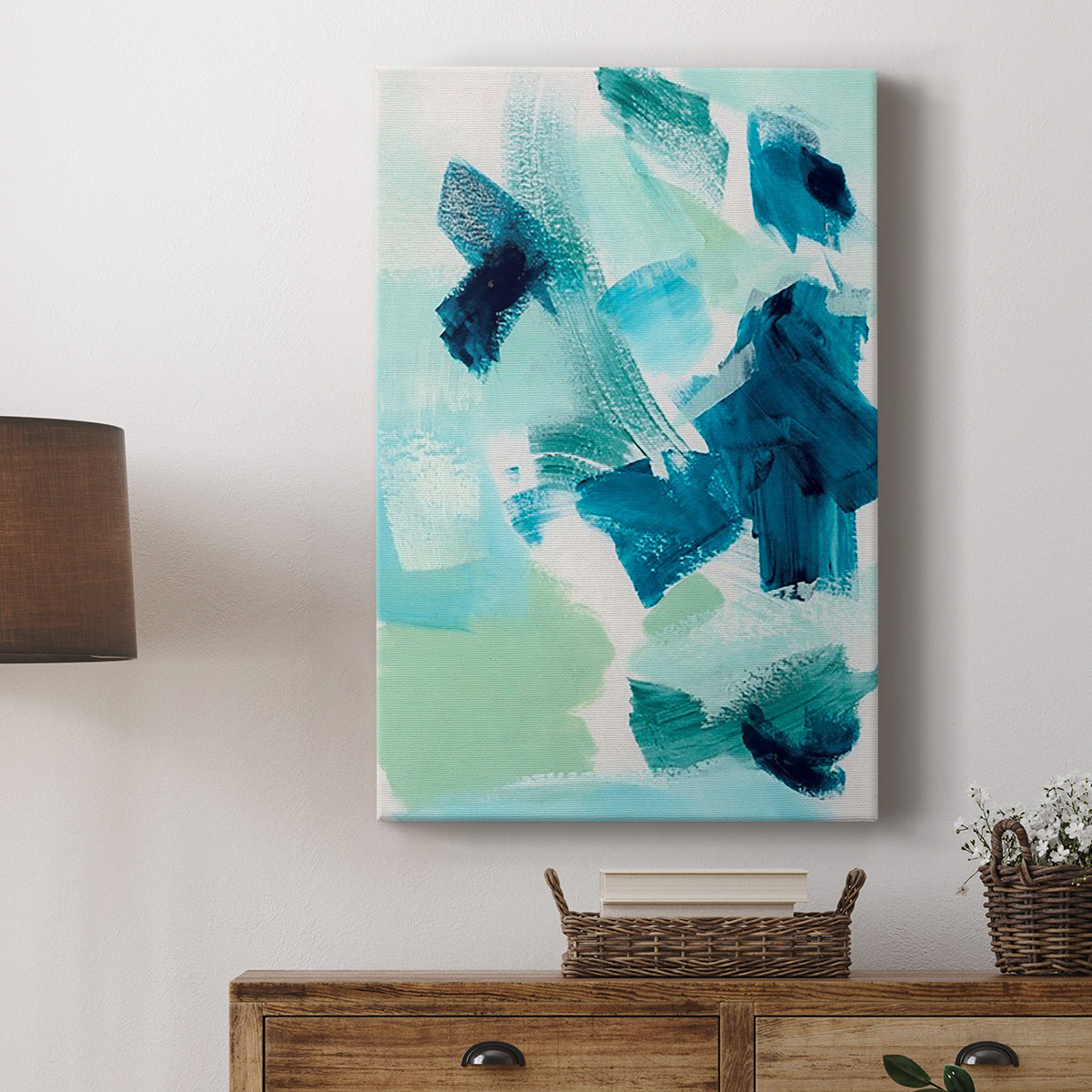 Teal Composition II - Canvas Art Print