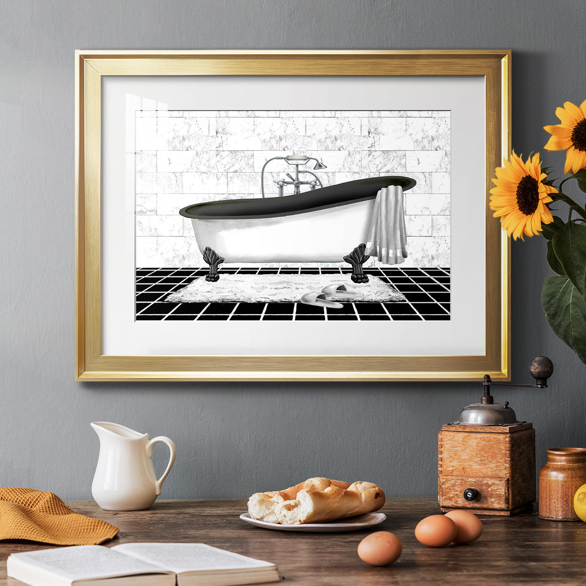 Modern Bath II Premium Framed Print - Ready to Hang