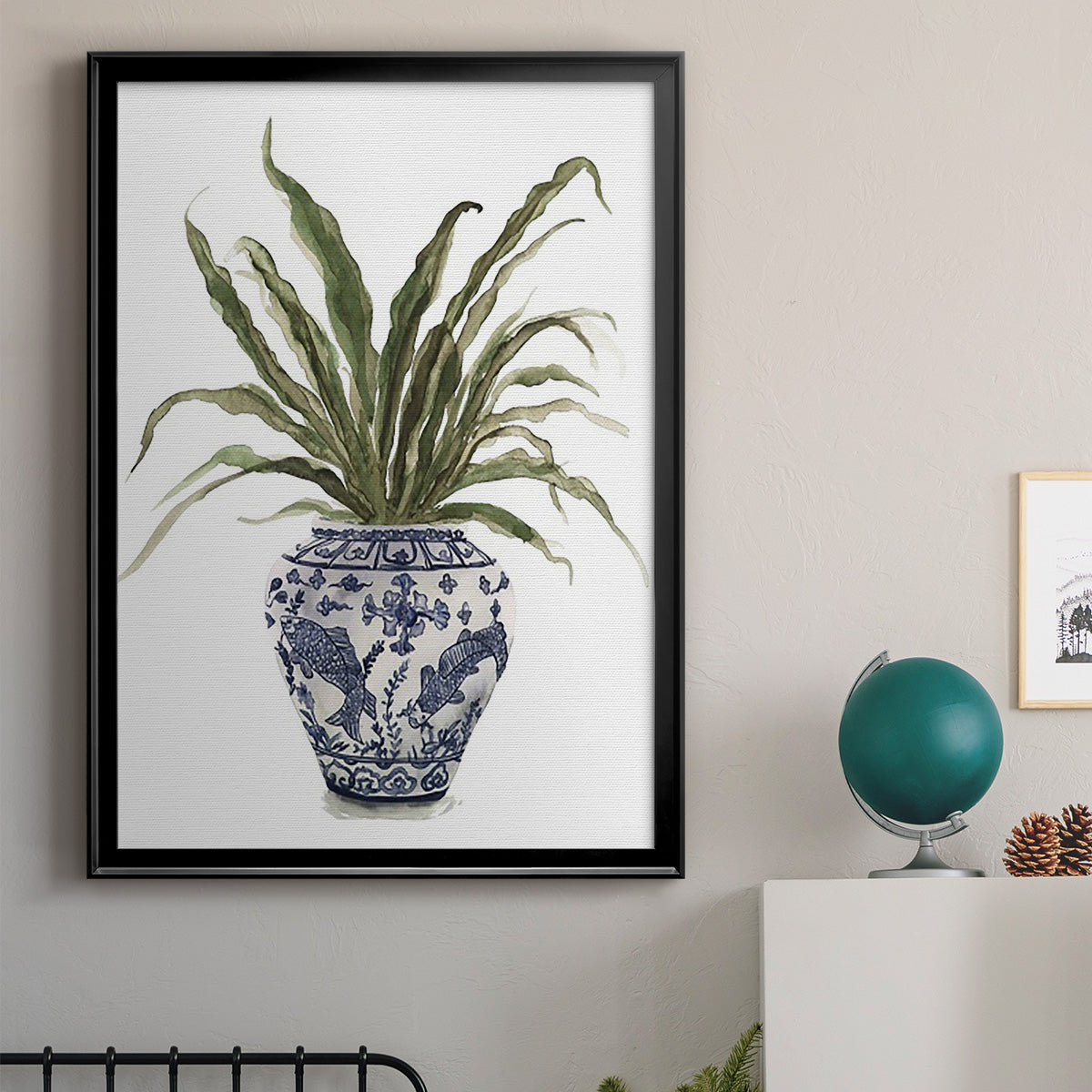 Fern House II - Modern Framed Canvas Print