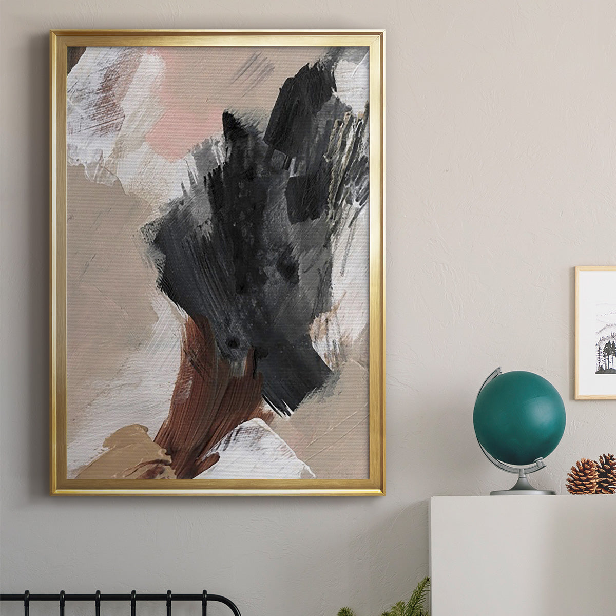 Unbleached Neutrals IV - Modern Framed Canvas Print