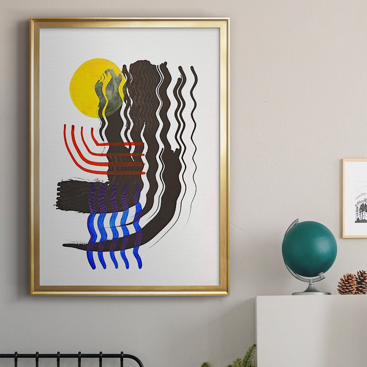 Shifting II - Modern Framed Canvas Print