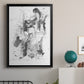 Graphite Abstract I - Modern Framed Canvas Print