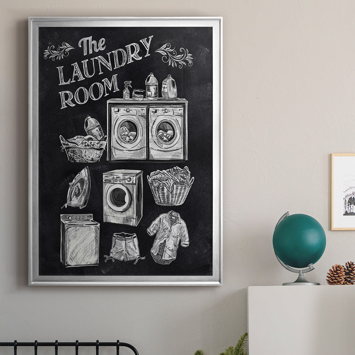 Laundry Room - Modern Framed Canvas Print