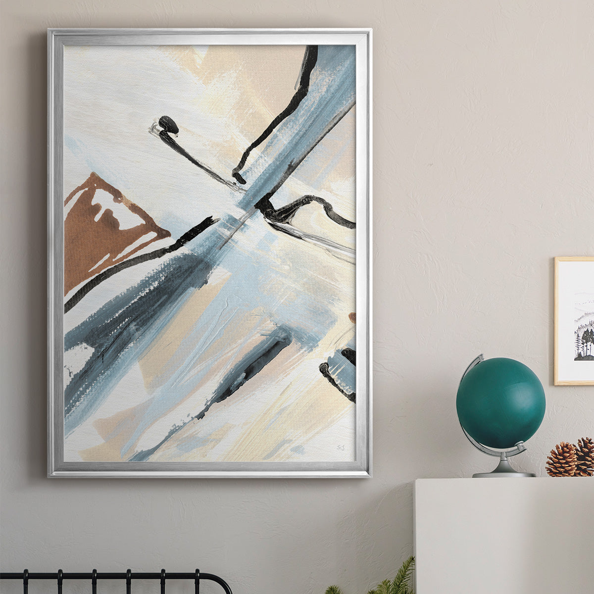 Dancing Wind Revisit I - Modern Framed Canvas Print