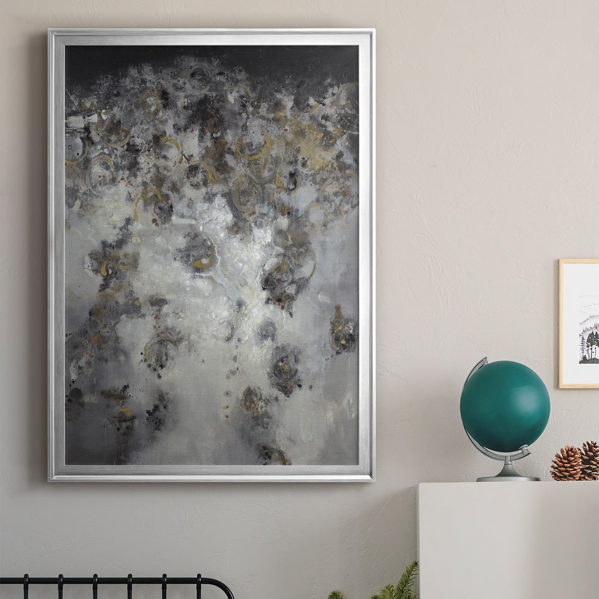 Meteor Showers - Modern Framed Canvas Print