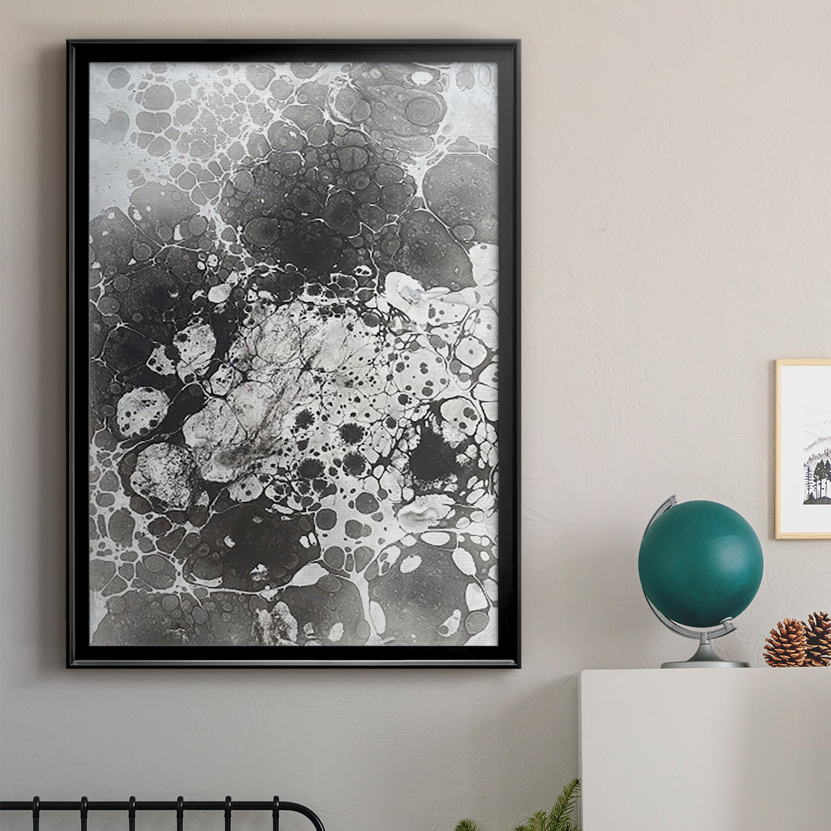 Marbling VI - Modern Framed Canvas Print