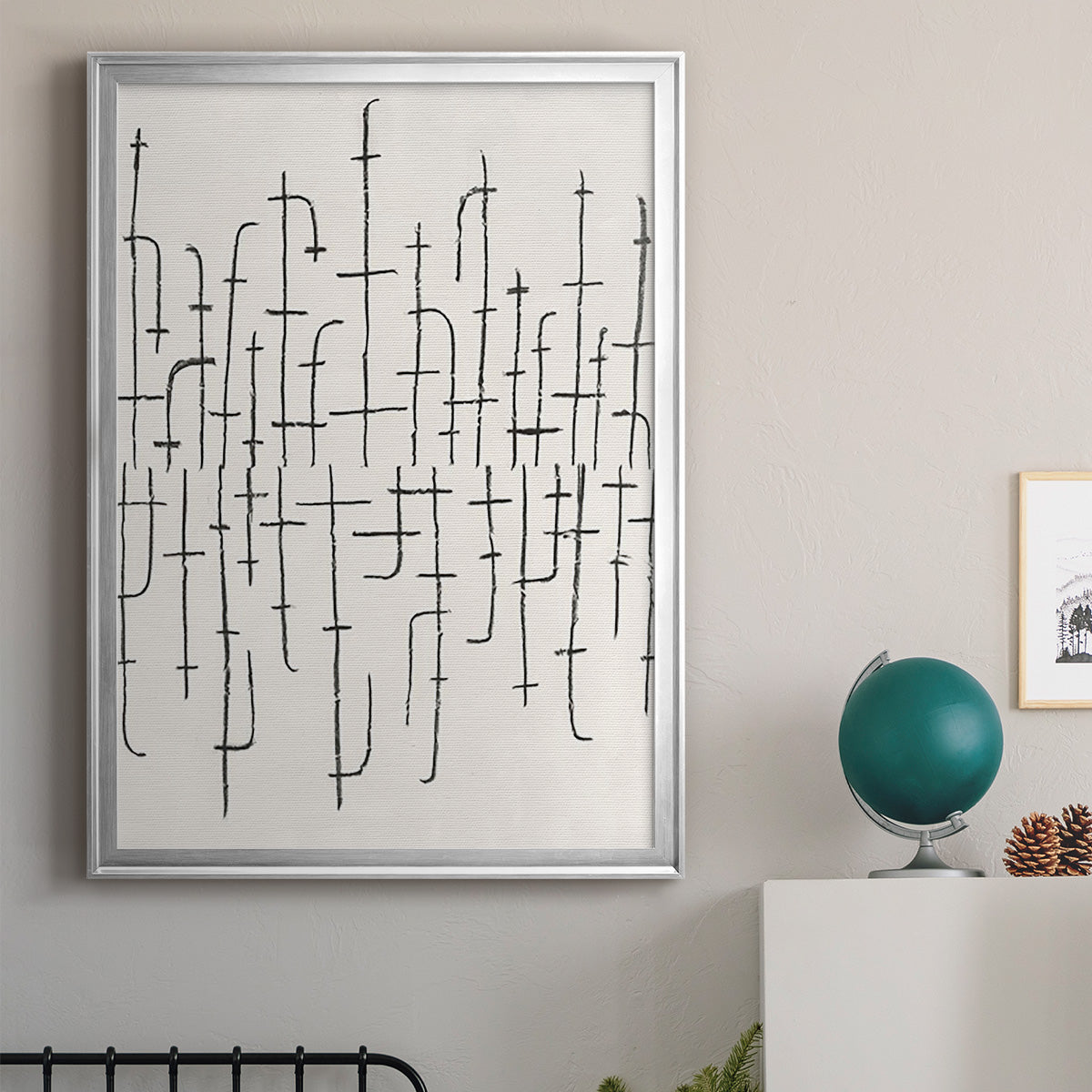 Vertical Arrangement II - Modern Framed Canvas Print