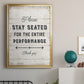 Please Stay Seated - Modern Framed Canvas Print