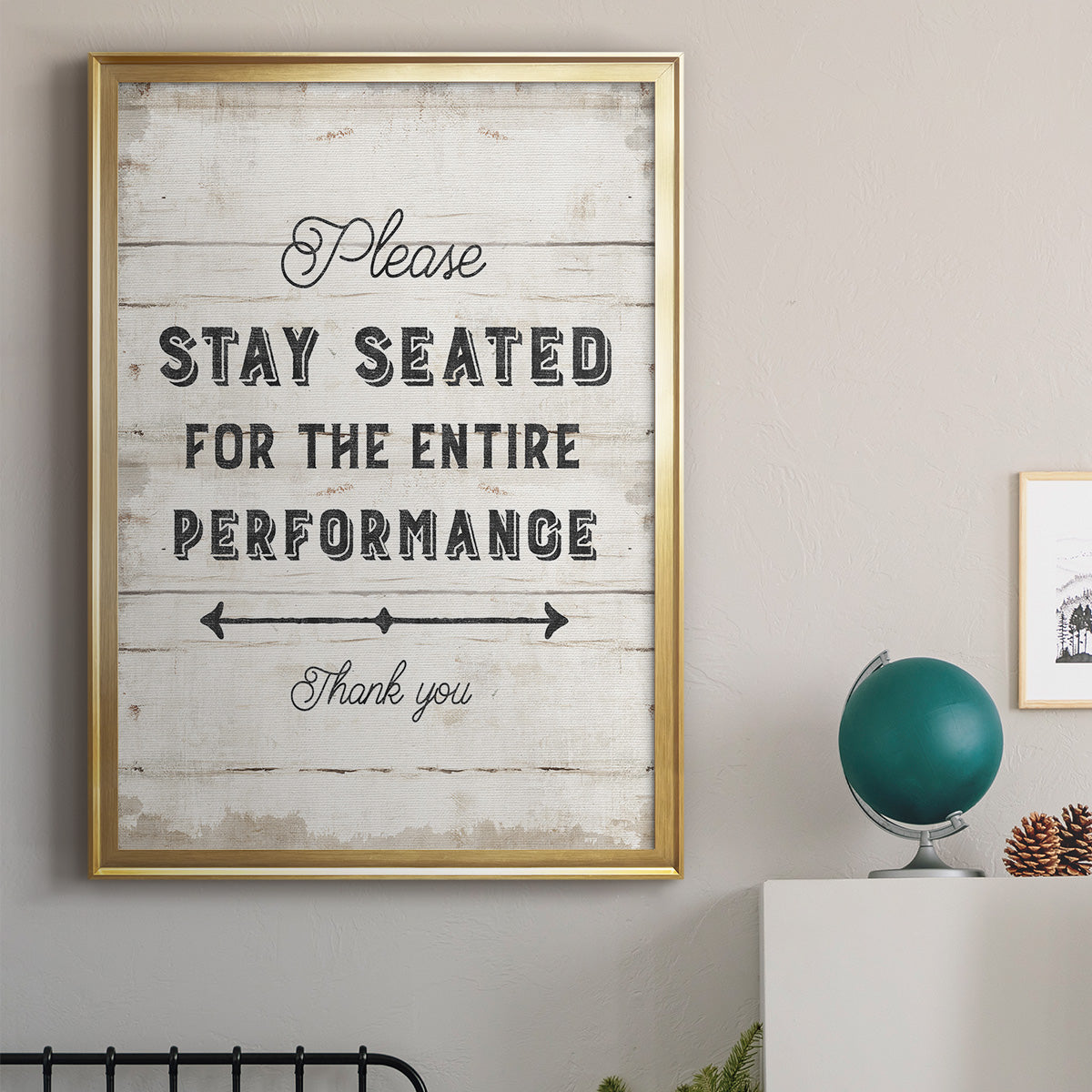 Please Stay Seated - Modern Framed Canvas Print