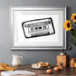 Cassette Sketch Premium Framed Print - Ready to Hang