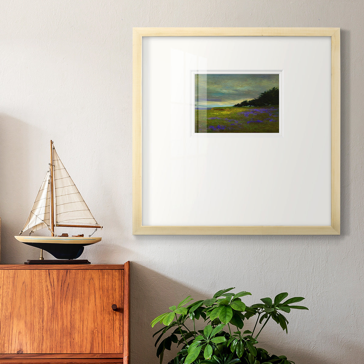 Coastal Views VI Premium Framed Print Double Matboard