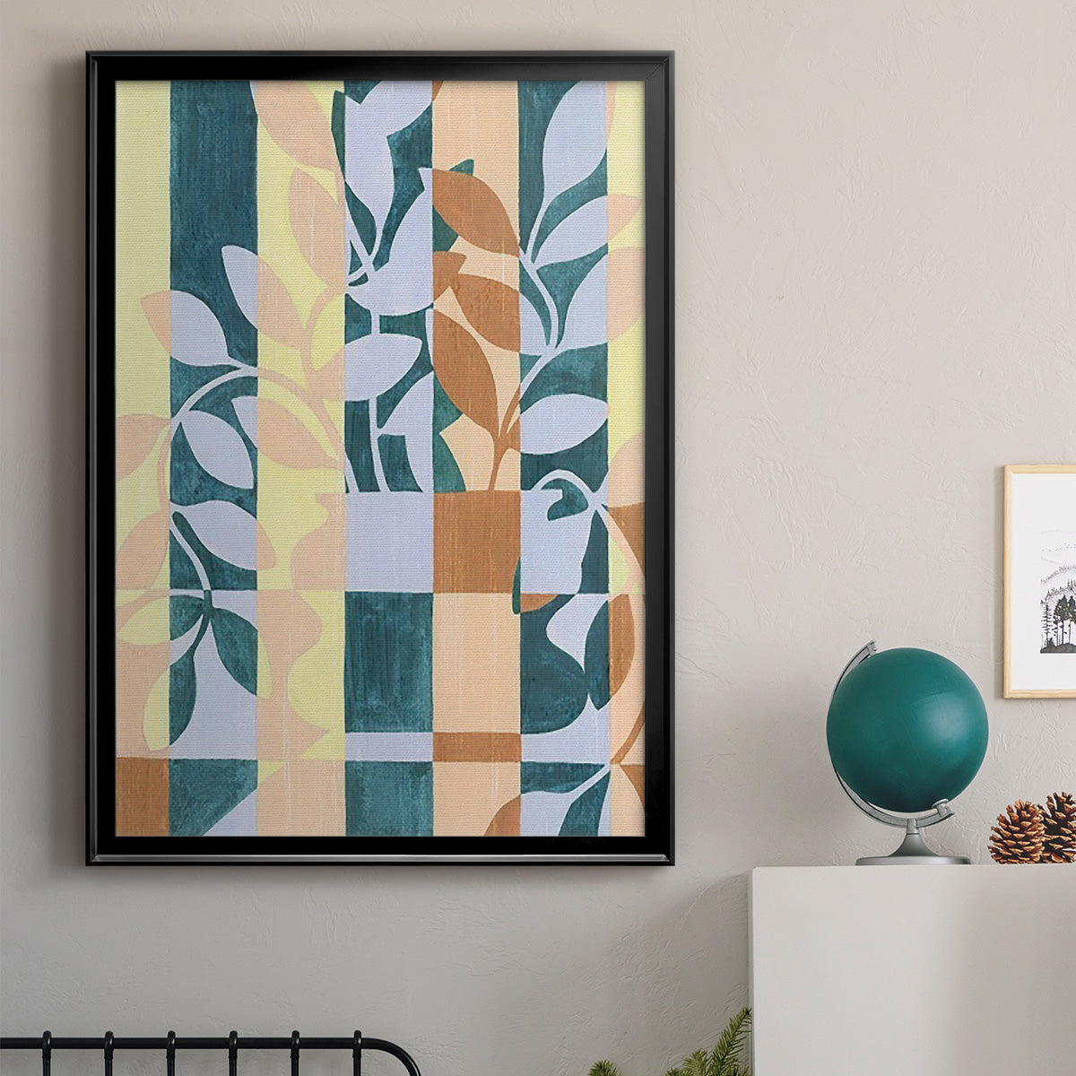 Checkered Cutting I - Modern Framed Canvas Print