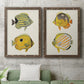 Yellow & Grey Fish III - Premium Framed Canvas 2 Piece Set - Ready to Hang