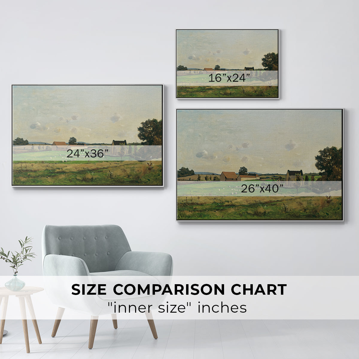 The Saulce Estate, 1869 - Floater Framed Canvas Print