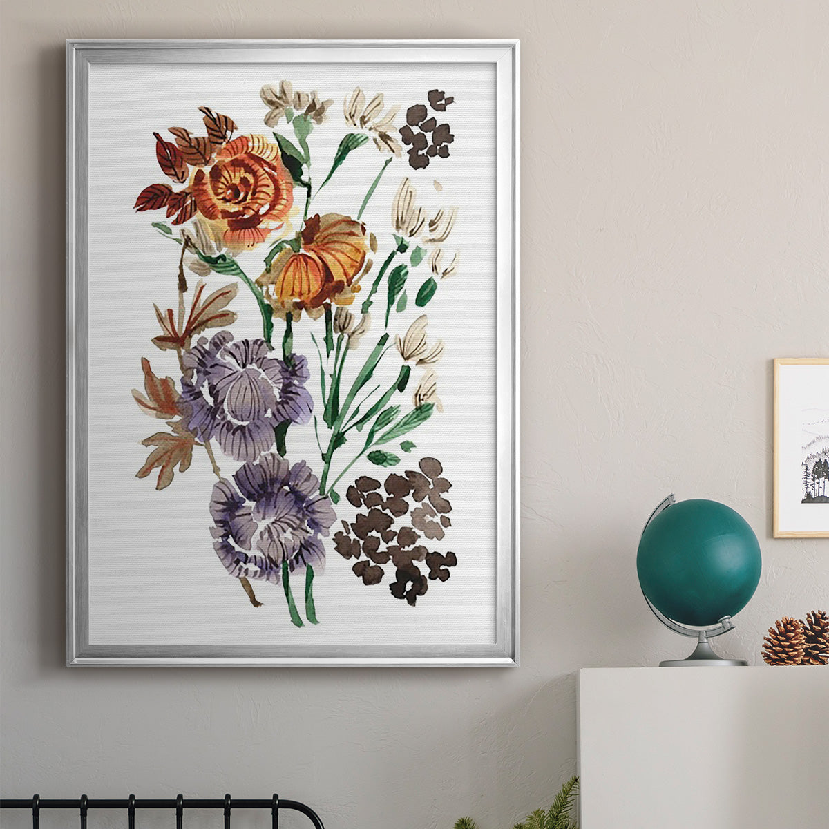 Garden Bouquets I - Modern Framed Canvas Print