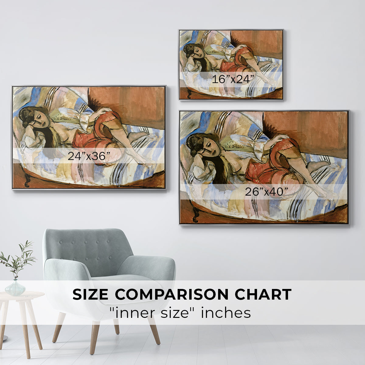Odalisque, 1923 - Floater Framed Canvas Print