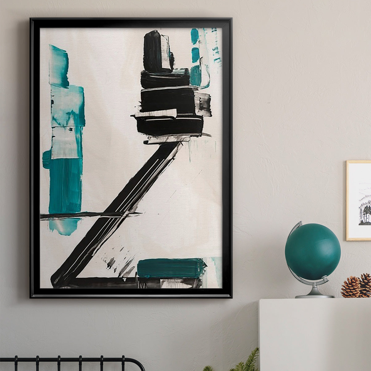 Geometry Notes IV - Modern Framed Canvas Print