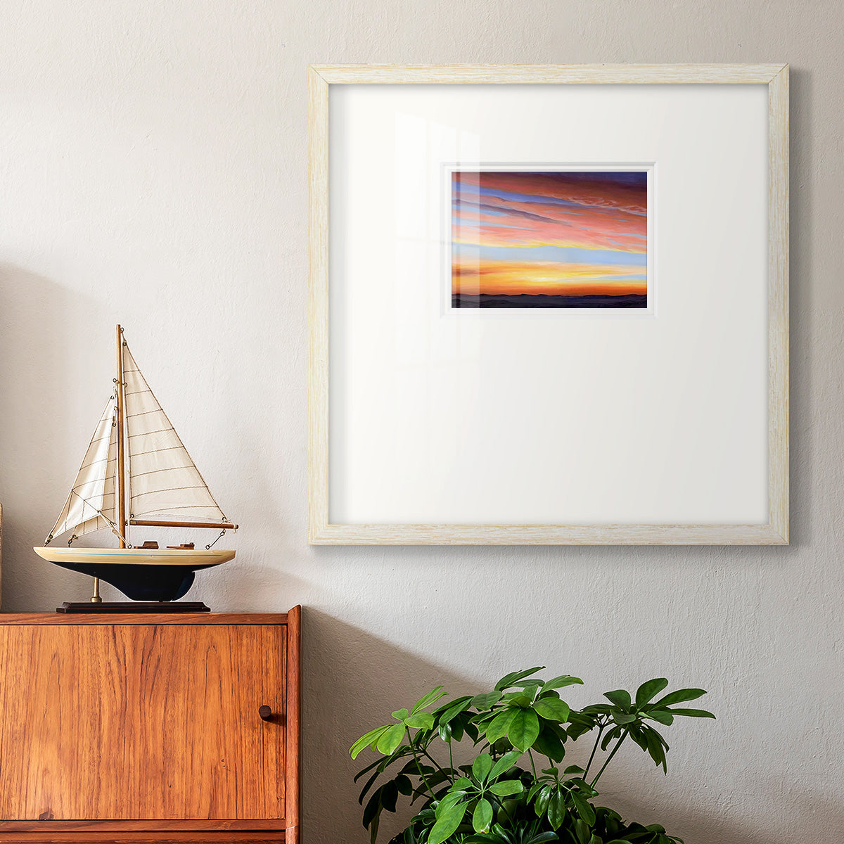 Ignited Dusk III Premium Framed Print Double Matboard