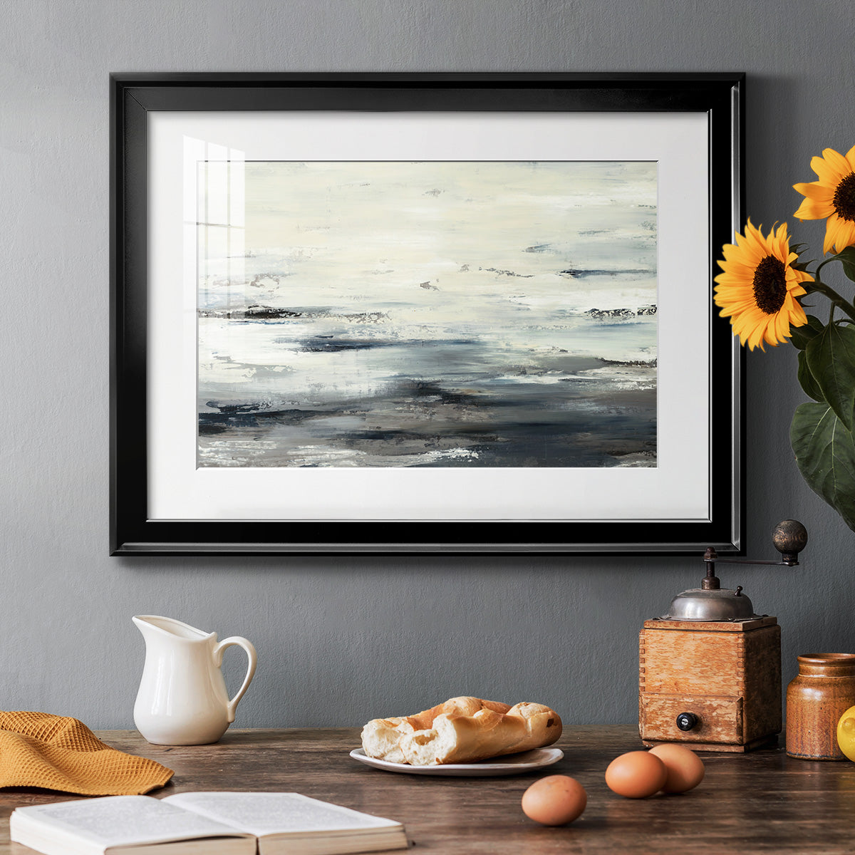 On The Stormy Seas - Modern Framed Art Print