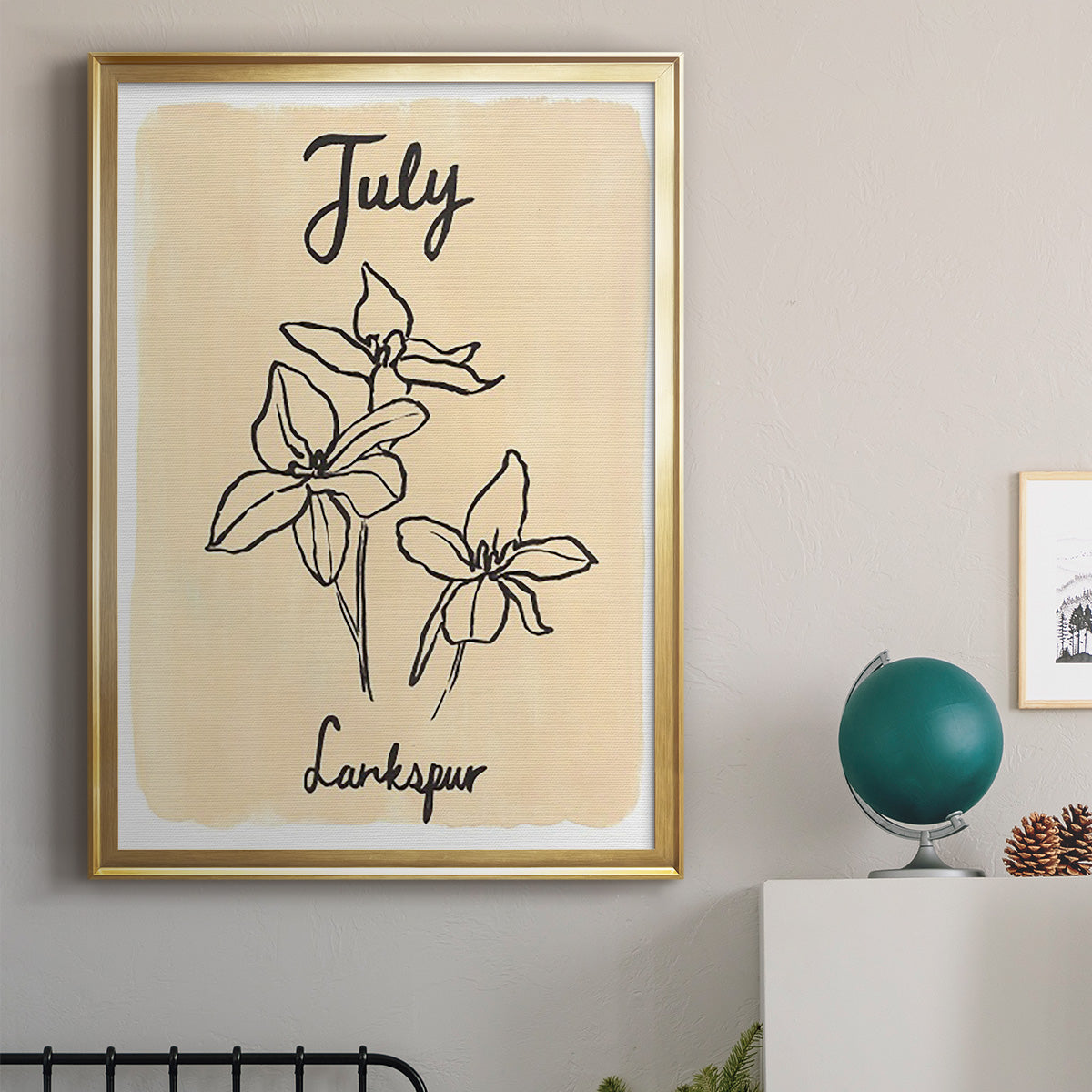 Birth Month VII - Modern Framed Canvas Print