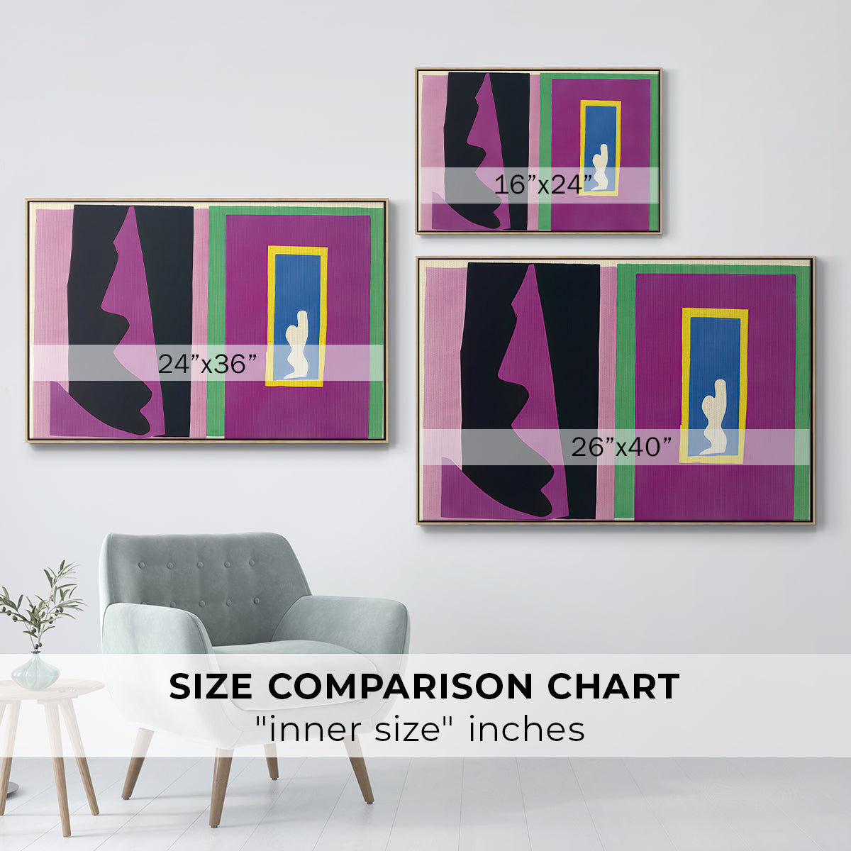 Destiny (Le destin), from Jazz, 1947 - Floater Framed Canvas Print