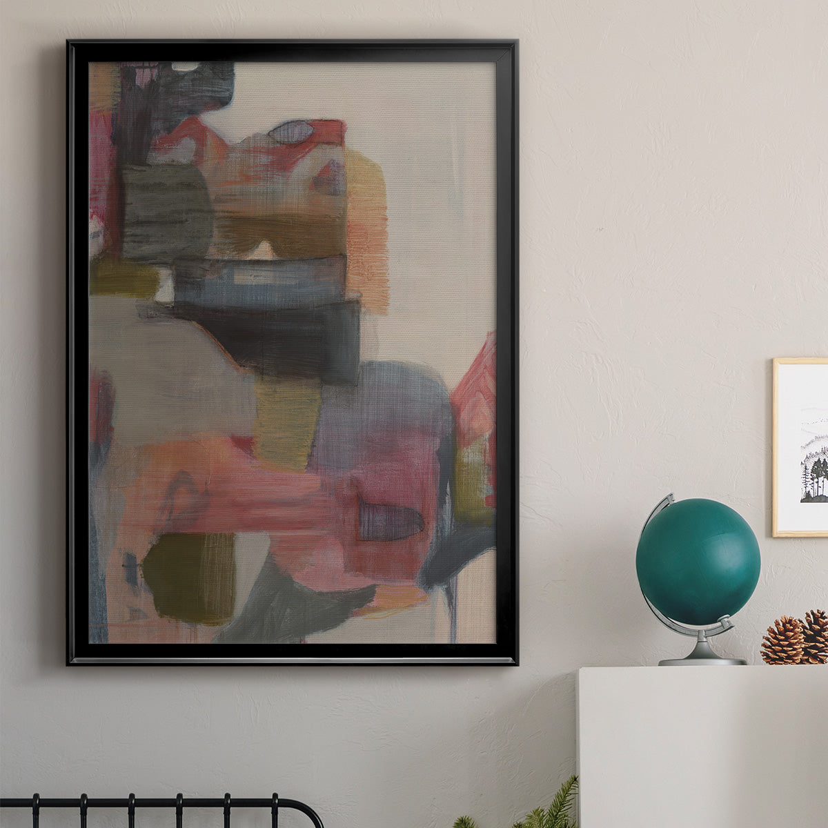 Geranium & Ginger - Modern Framed Canvas Print