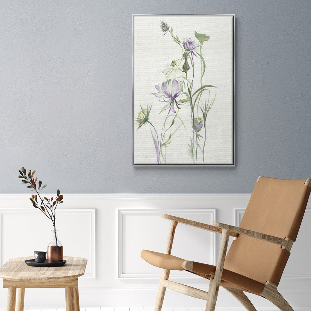 Late Summer Wildflowers II V30 - Framed Premium Gallery Wrapped Canvas L Frame - Ready to Hang