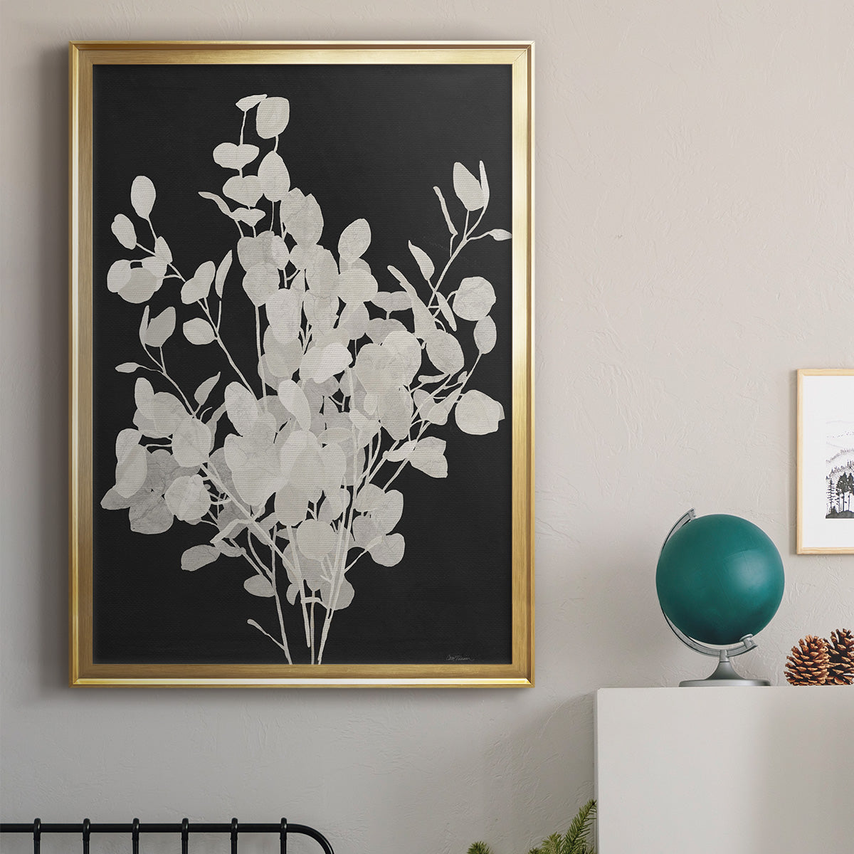 Misty Branches II - Modern Framed Canvas Print