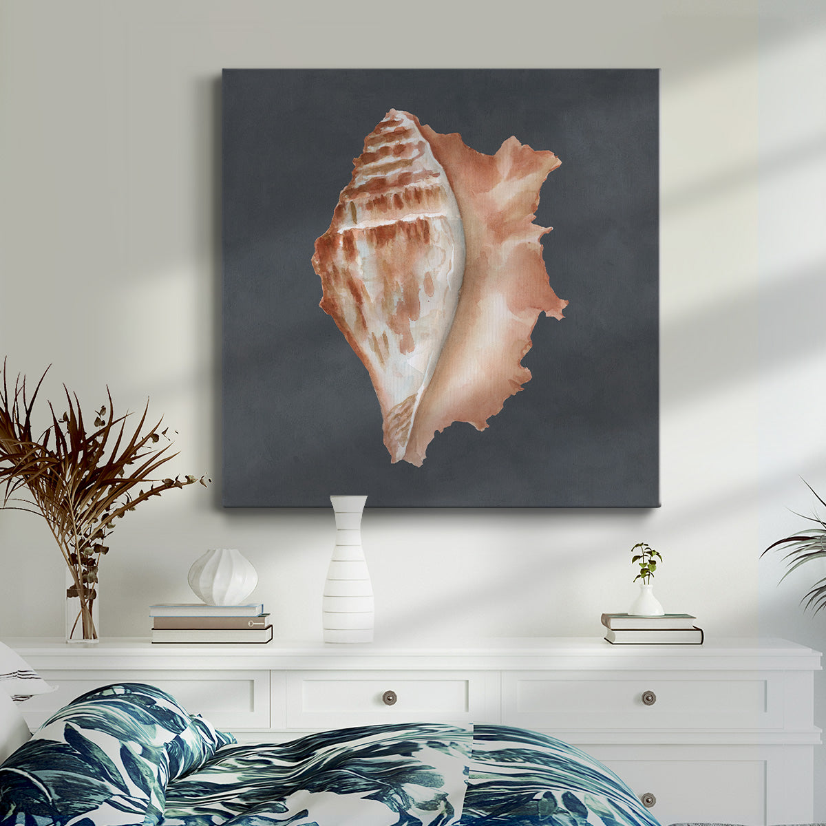 Shell on Slate IX - Canvas Art Print