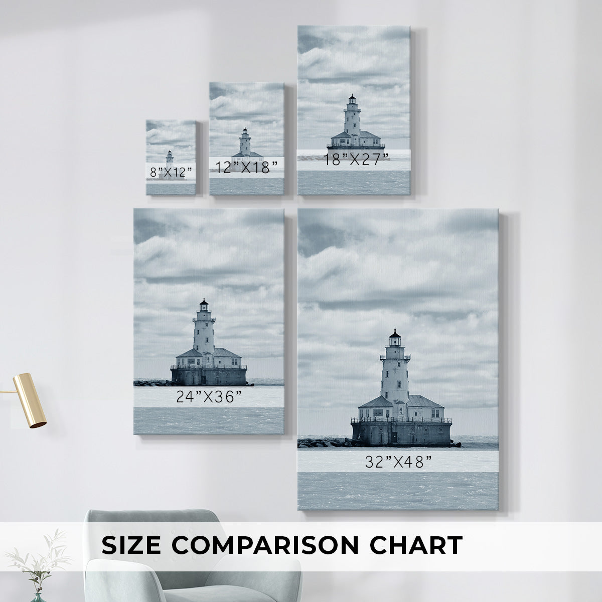 Chicago Harbor Lighthouse VI - Gallery Wrapped Canvas