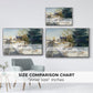 Congregational Church in Winter - Framed Gallery Wrapped Canvas in Floating Frame