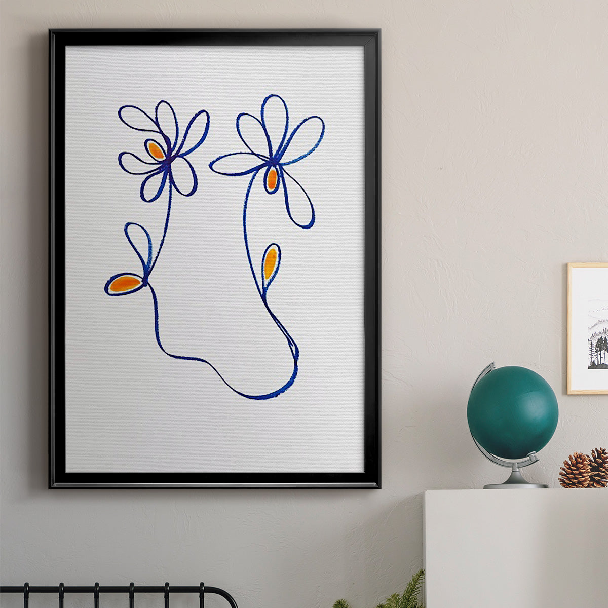 Wobbly Blooms IV - Modern Framed Canvas Print