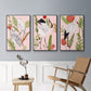 Birds in Motion IV - Framed Premium Gallery Wrapped Canvas L Frame 3 Piece Set - Ready to Hang