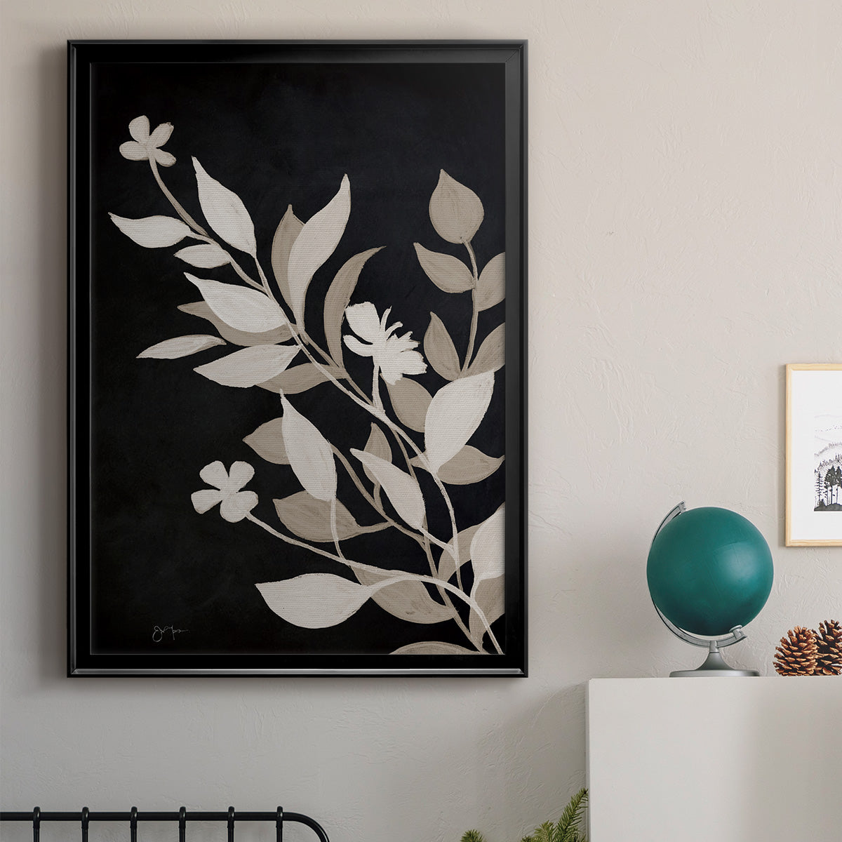 Midnight Silhouette II - Modern Framed Canvas Print