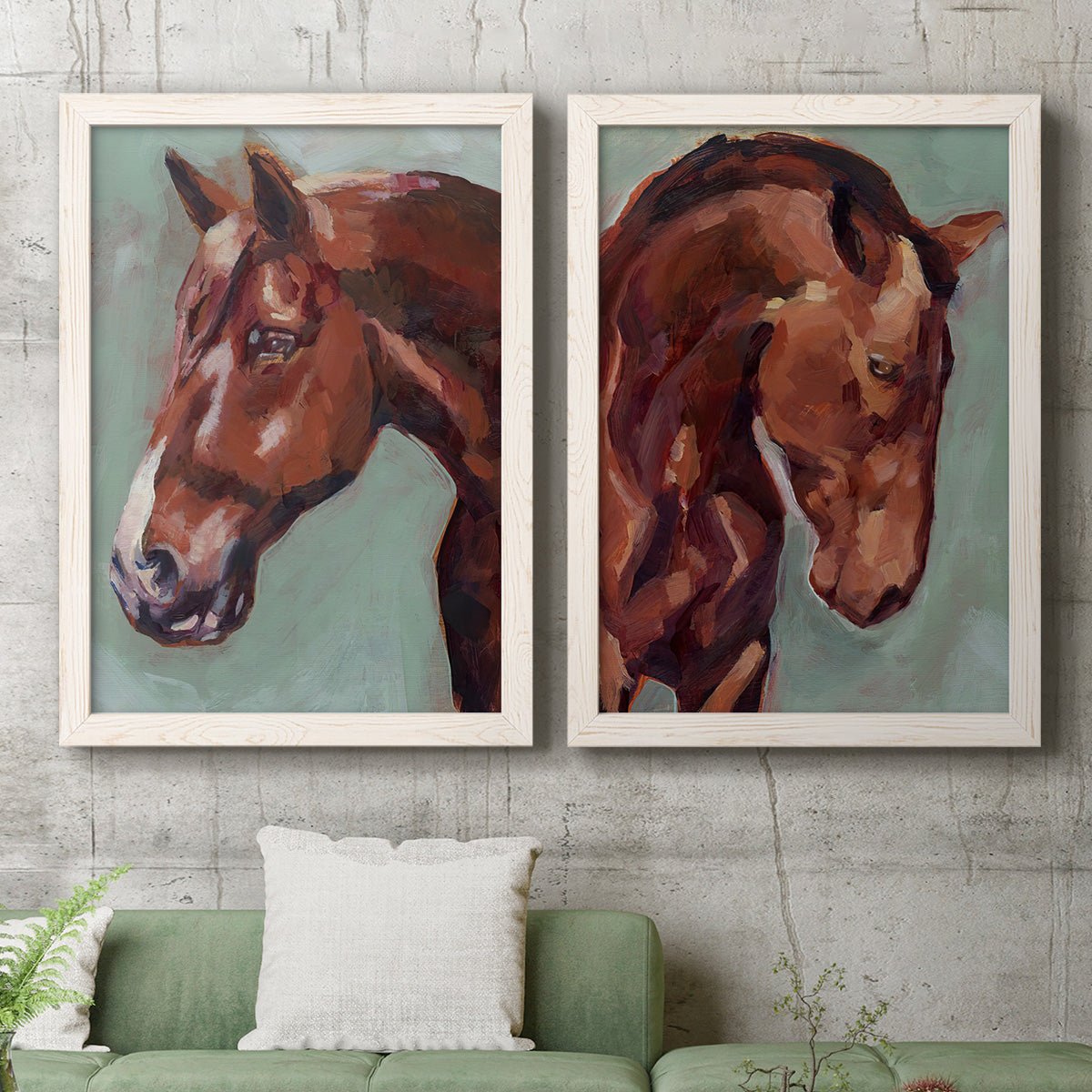 Paint by Number Horse I - Premium Framed Canvas 2 Piece Set - Ready to Hang