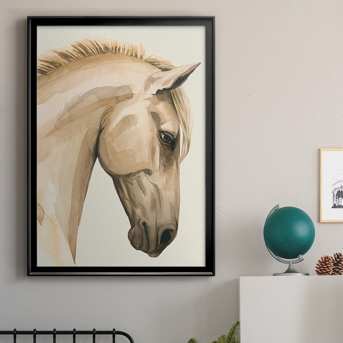 Golden Palomino I - Modern Framed Canvas Print