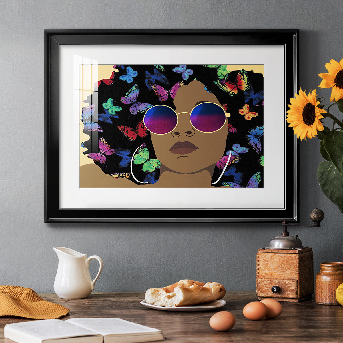 Butterfly Diva I Premium Framed Print - Ready to Hang