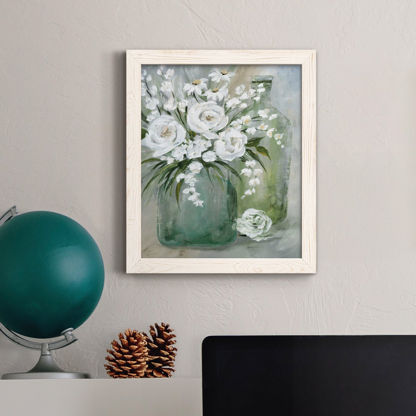 Rosey Afternoon - Premium Canvas Framed in Barnwood - Ready to Hang