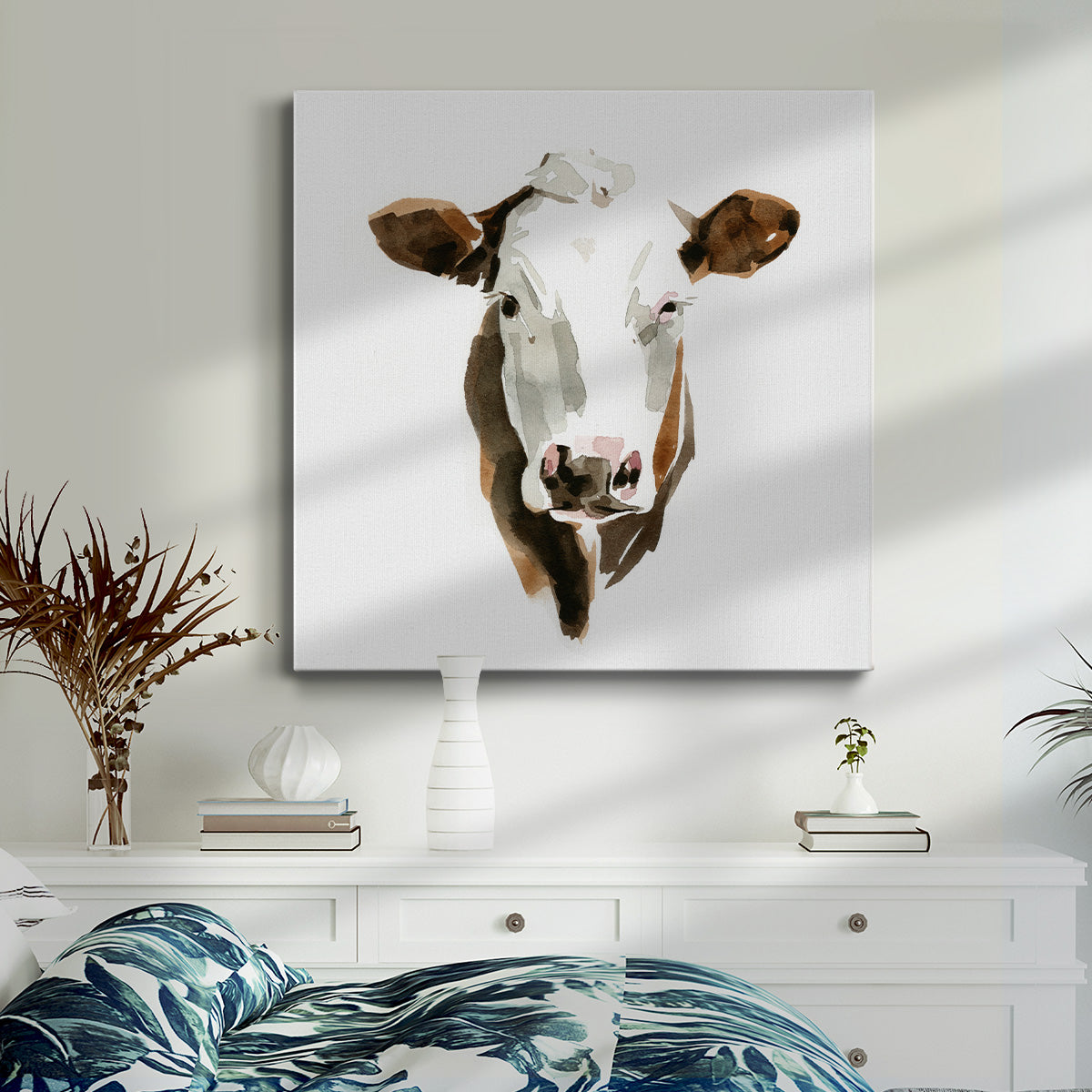 Watercolor Bovine III-Premium Gallery Wrapped Canvas - Ready to Hang