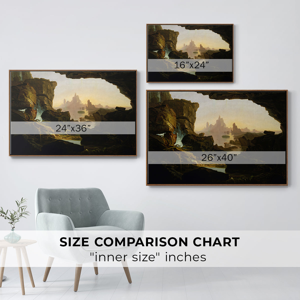 The Subsiding of the Waters of the Deluge, 1829 - Floater Framed Canvas Print