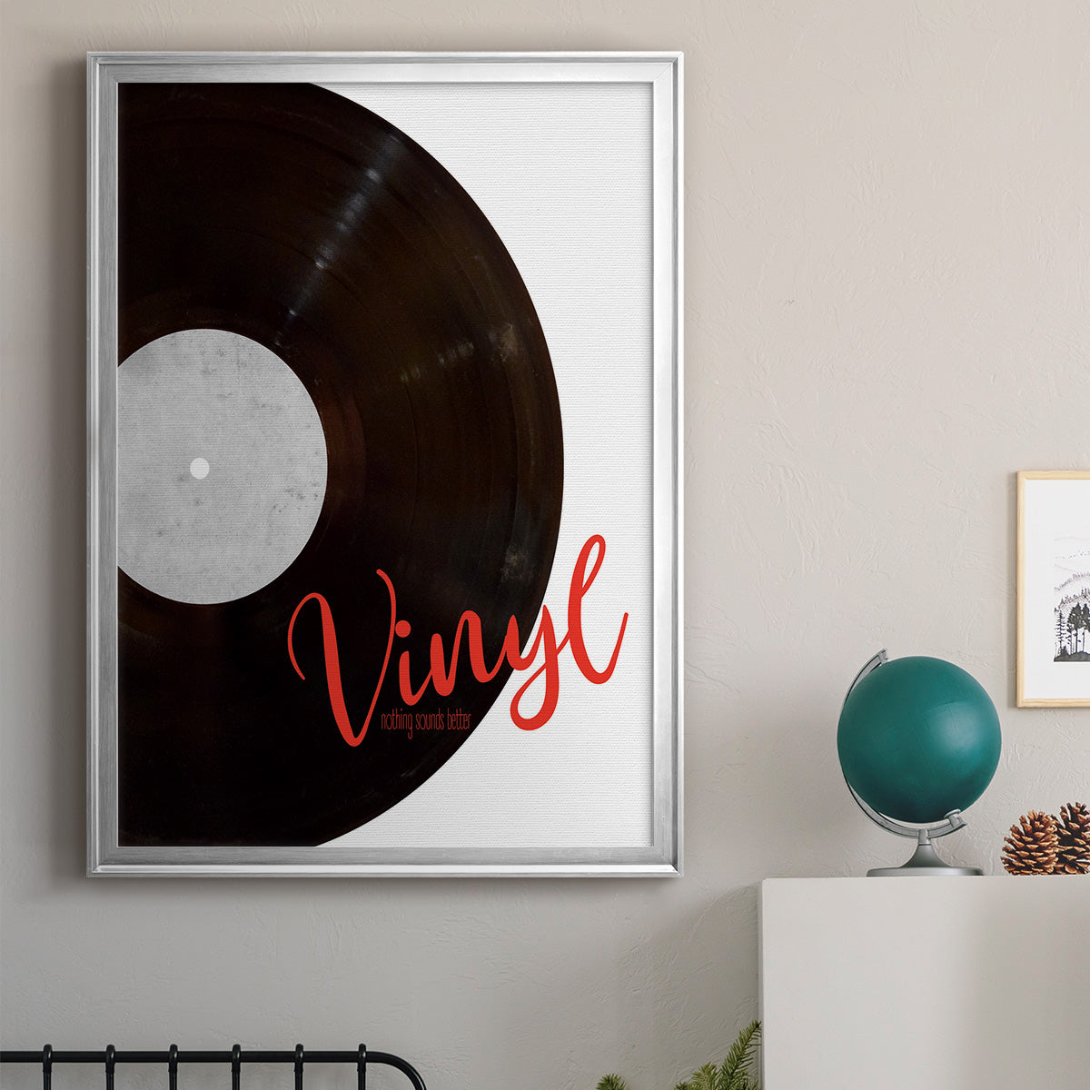Vinyl - Modern Framed Canvas Print