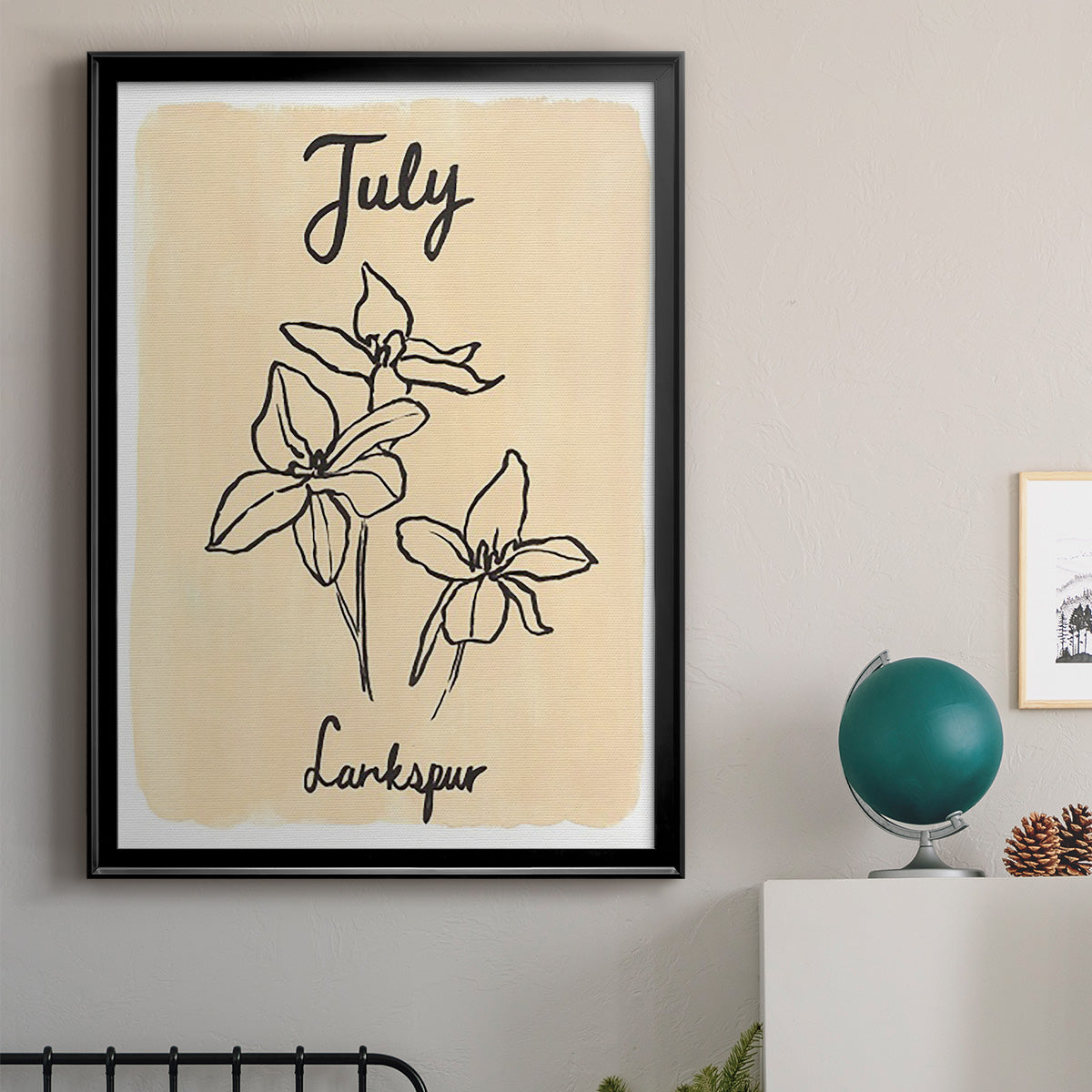 Birth Month VII - Modern Framed Canvas Print