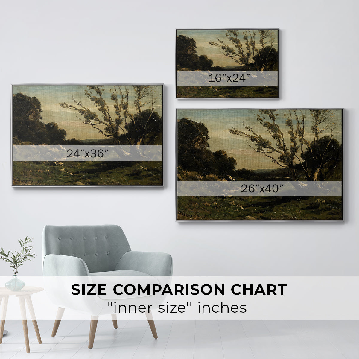 Morning in the Nievre, 1877 - Floater Framed Canvas Print