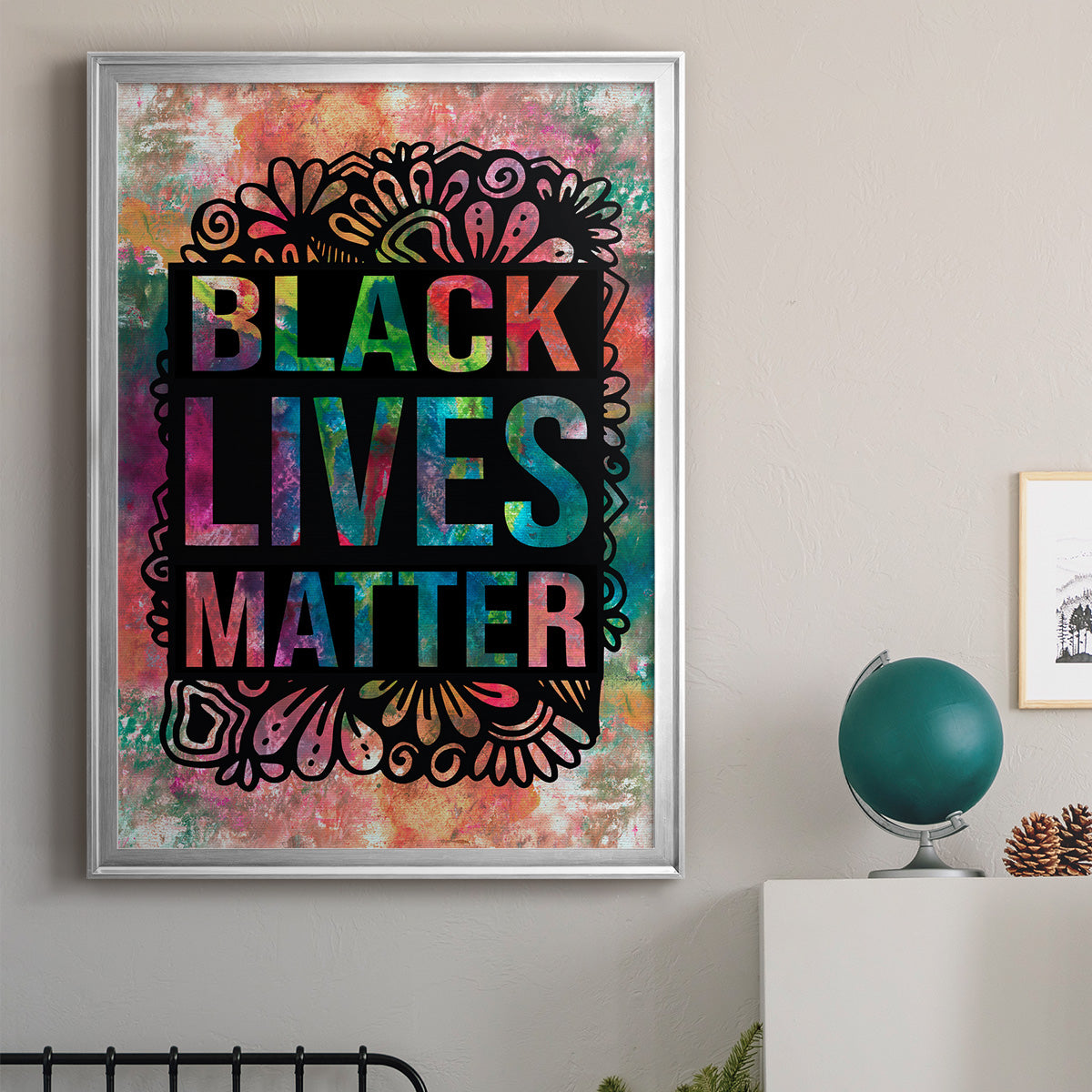 Graffiti Black Lives Matter - Modern Framed Canvas Print